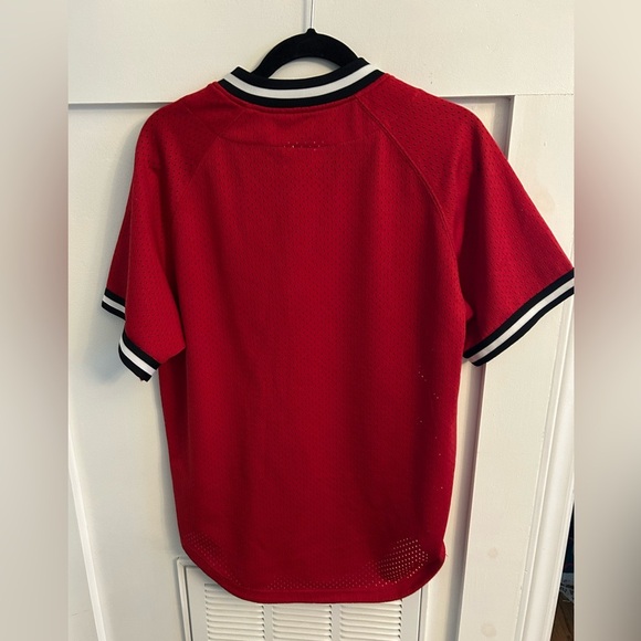 Chicago Bulls Mitchell & Ness NBA Pro Mesh Button Front Jersey - Mens - Picture 5 of 6